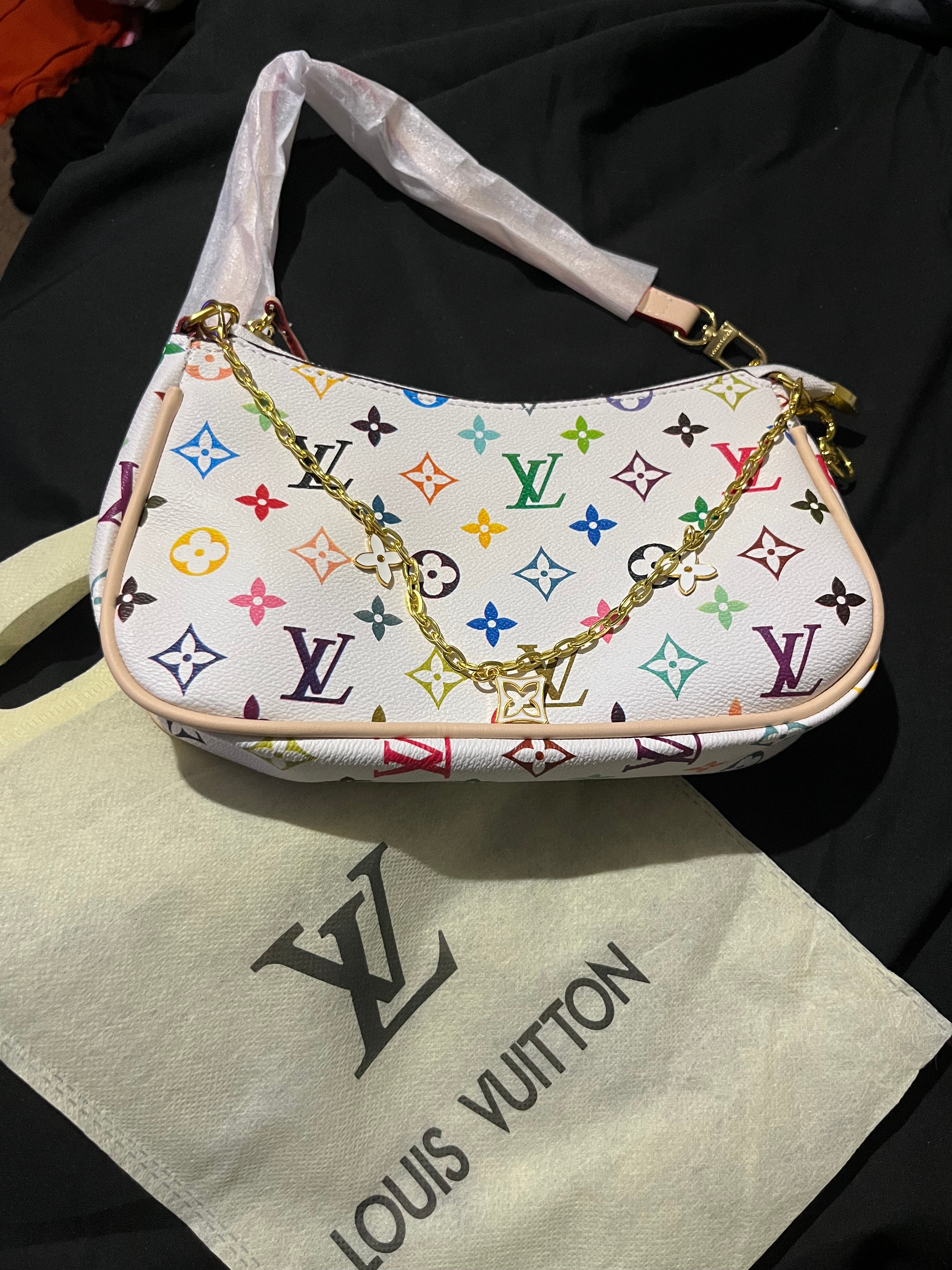 Multicolor monogram purse