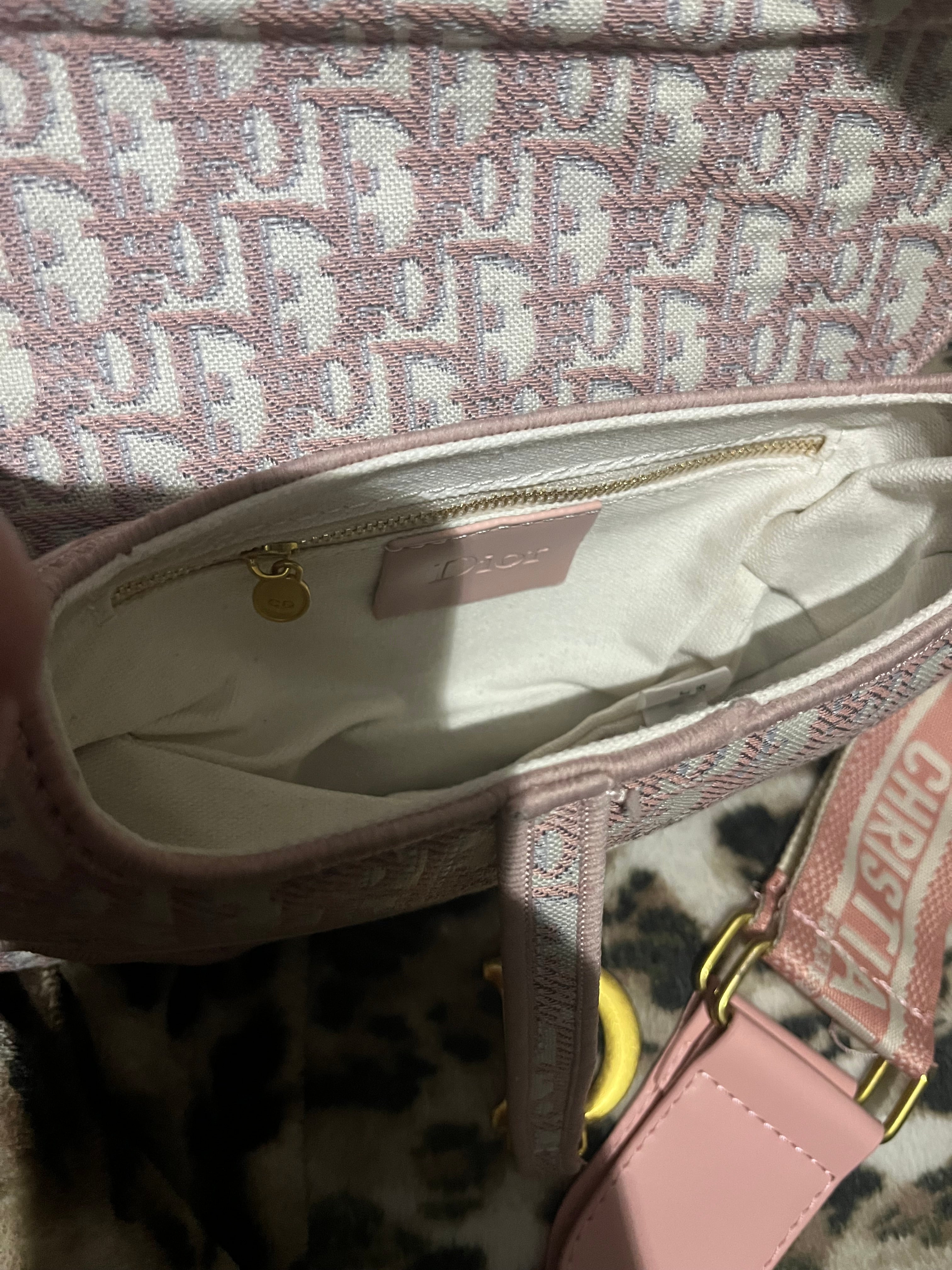 Pink saddle bag