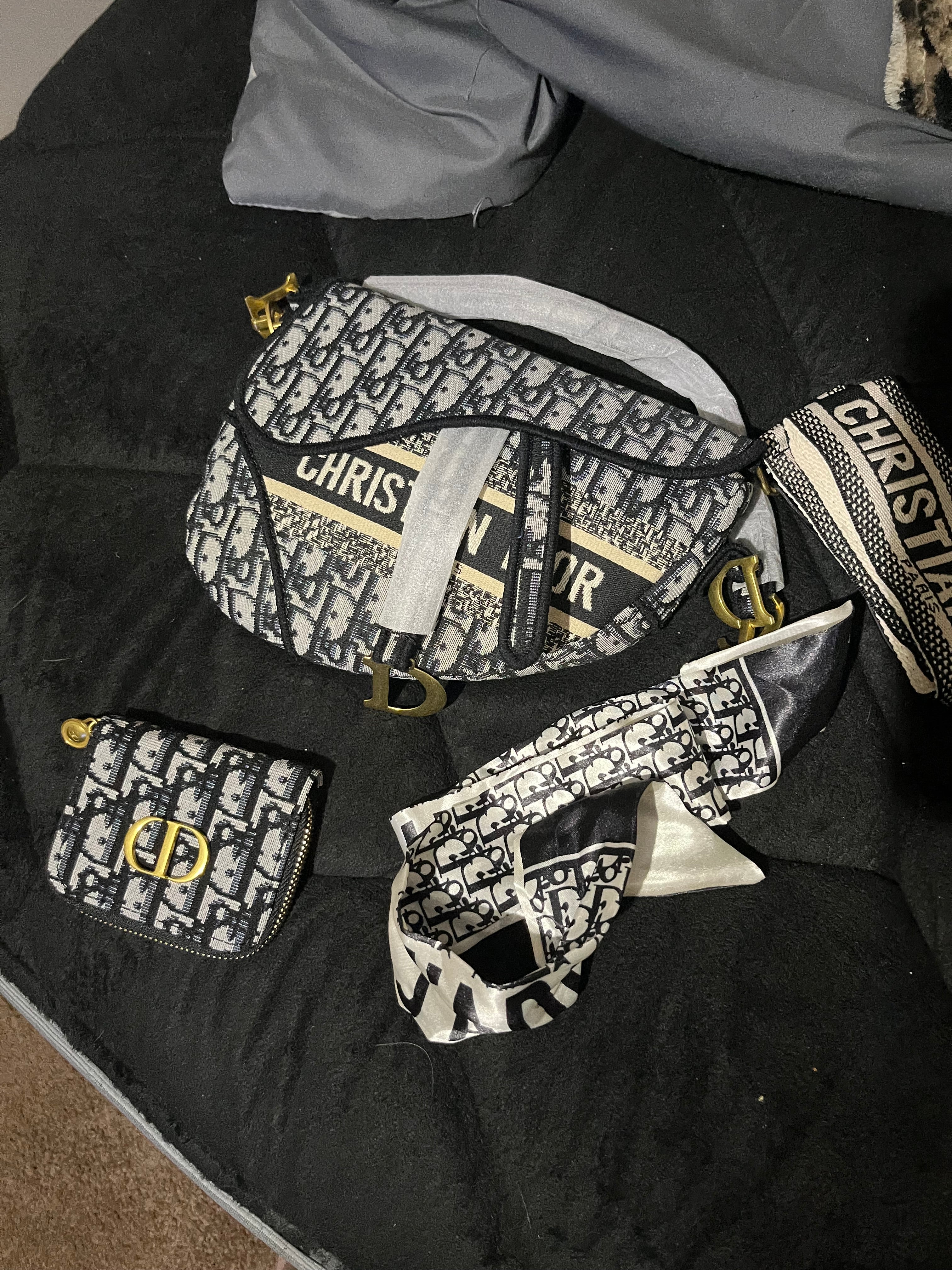 Black saddle bag